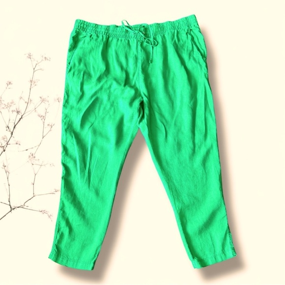 H&M Plus Size Green Drawstring Pants - Picture 2 of 8